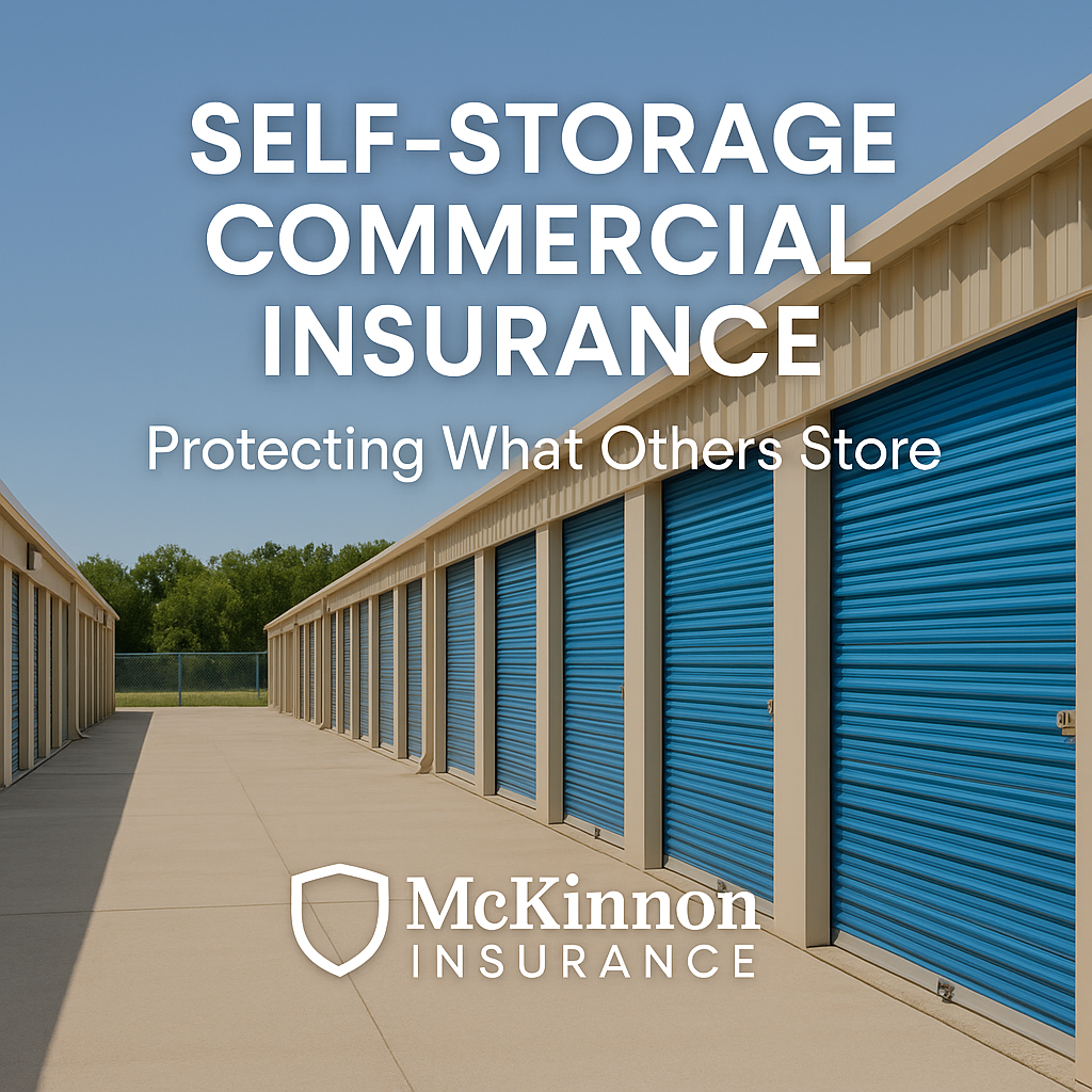 Secure self-storage unit protected by commercial insurance