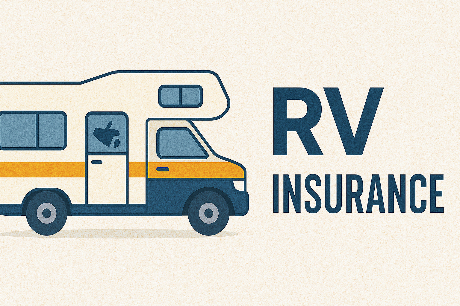 Wide illustration of RV with RV Insurance text for blog header